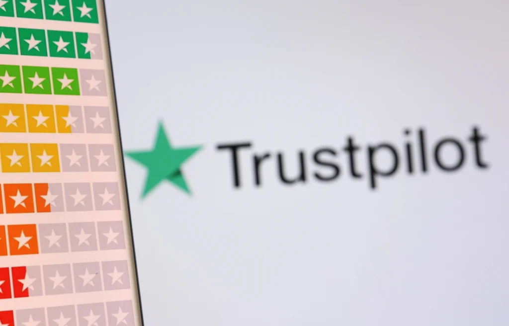 Trustpilot business page and review profile