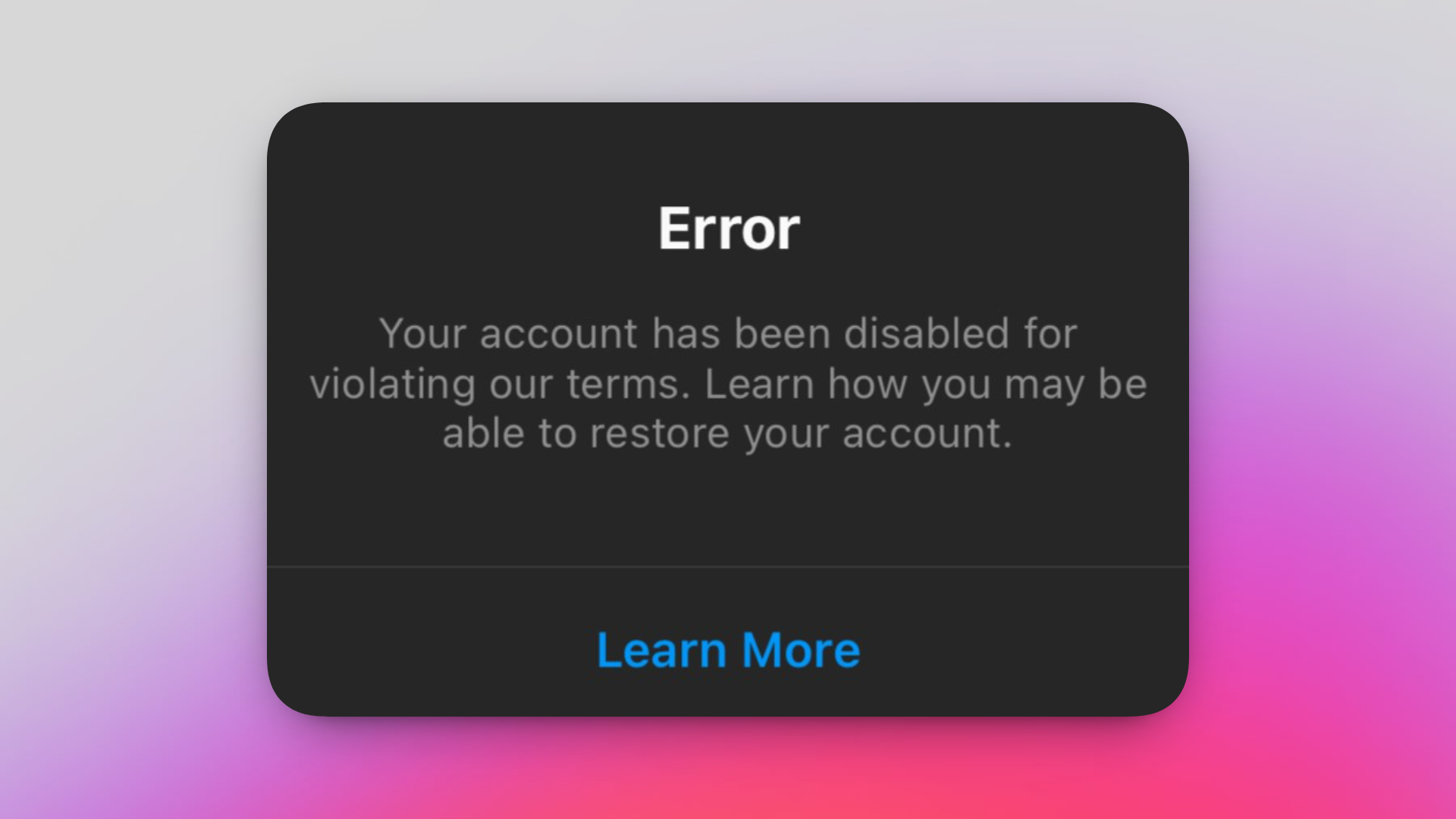 How to recover a disabled Instagram account